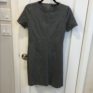 J. Crew Gray Sheath Dress Peter Pan Collar